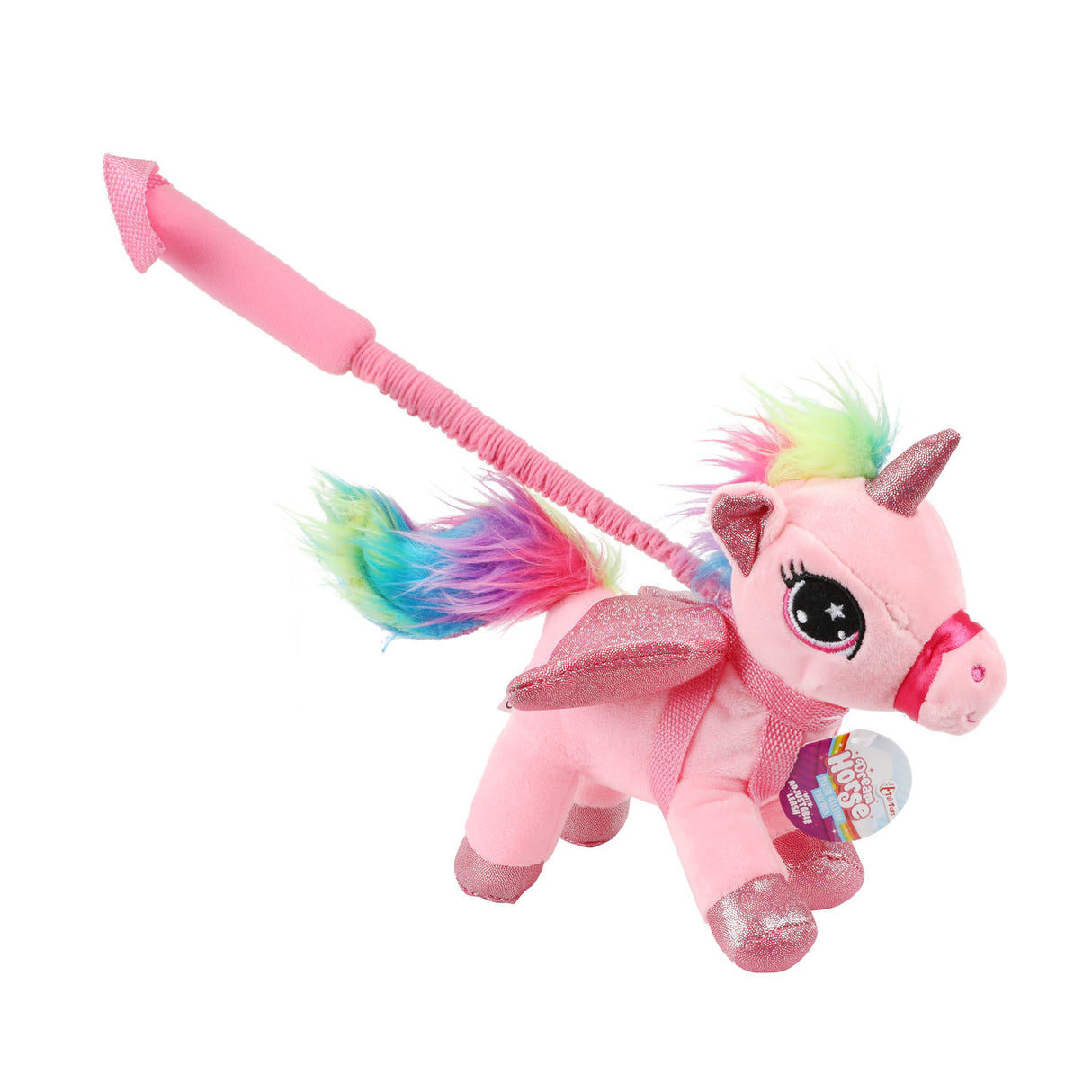 Toi-toys peluche licorne avec canne assortie