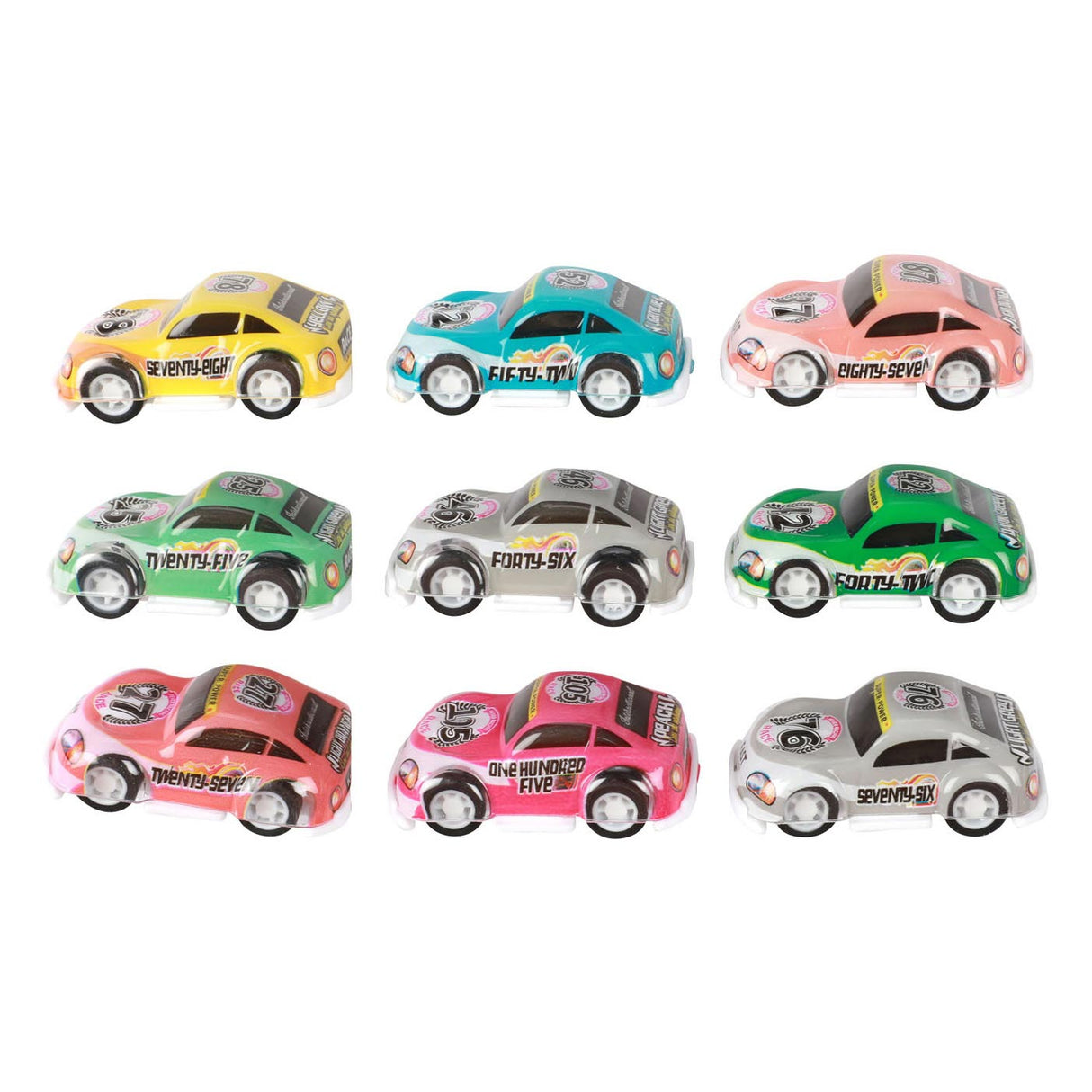 Mini voitures de rallye Turbo Racers, 9 pcs.