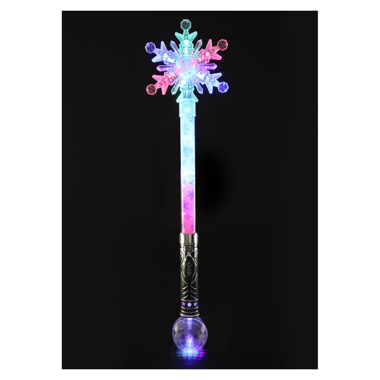 TOI-TOYS Ice Princess Magic Wand Wand Snowflake avec de la lumière