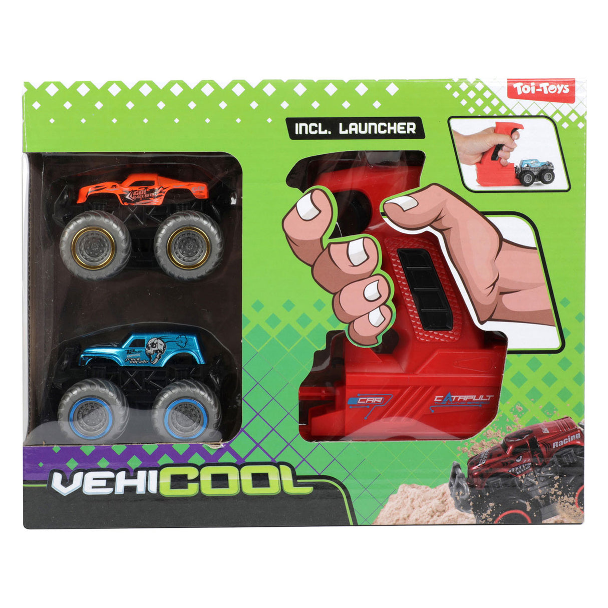 Toi-toys vehicool monster trucks avec tireur