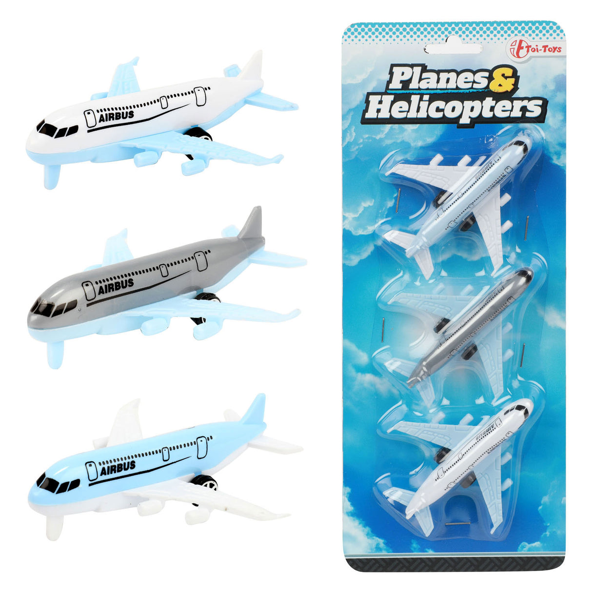 Toi-toys avions airbus, 3 pièces.
