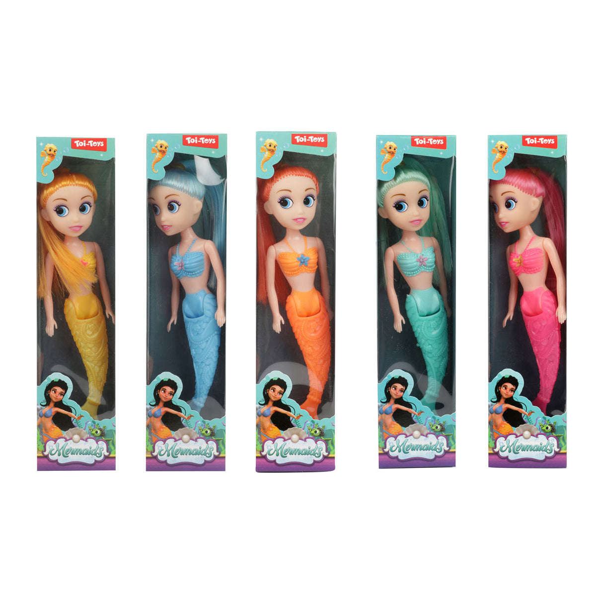 Toi-toys sirènes poupée sirène avec queue pliable, 18 cm