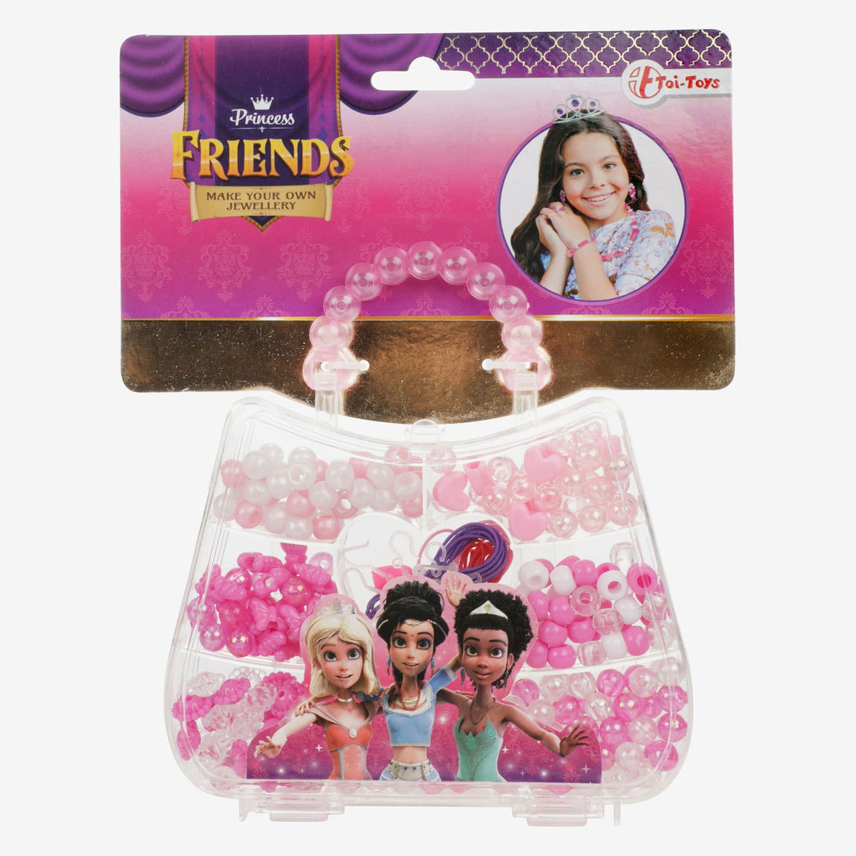 Les amies princesses Toi-toys fabriquent vos propres bijoux en perles dans un sac à main