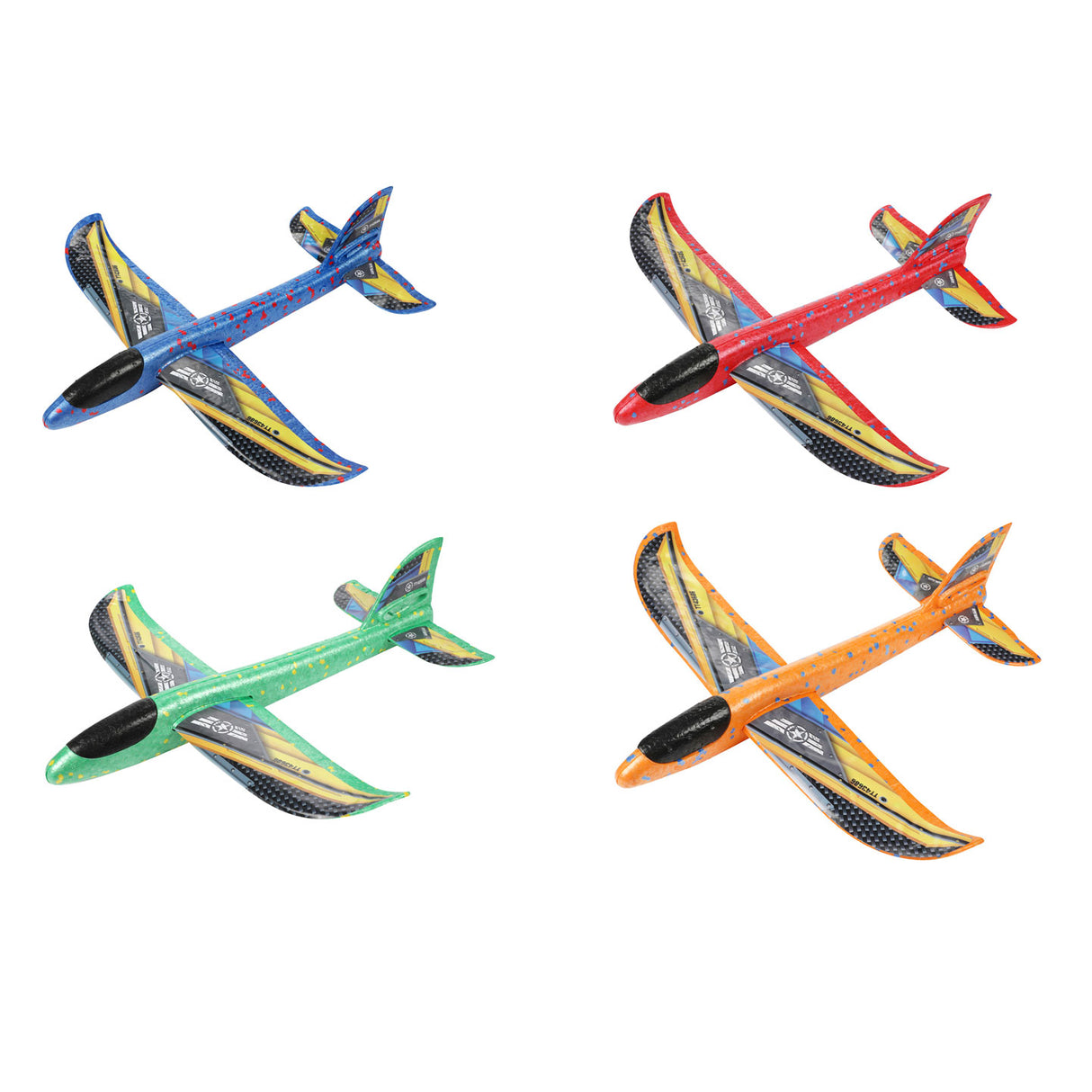 Toi-toys toitoys avion en mousse 36cm + autocollants