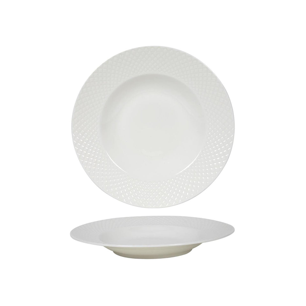 Assiette creuse diamant ø22,2cm boîte de 6 pièces