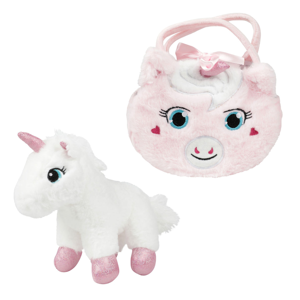 Licorne en peluche cheval de rêve dans un sac