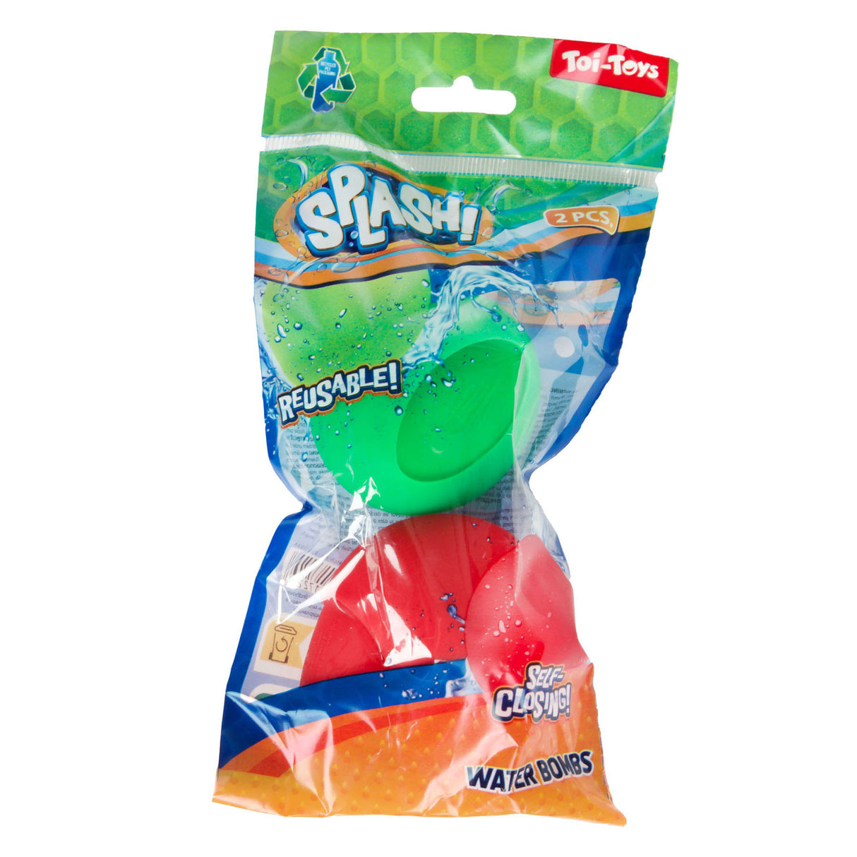 Ballon d'eau Splash réutilisable à fermeture automatique, 2 pcs.