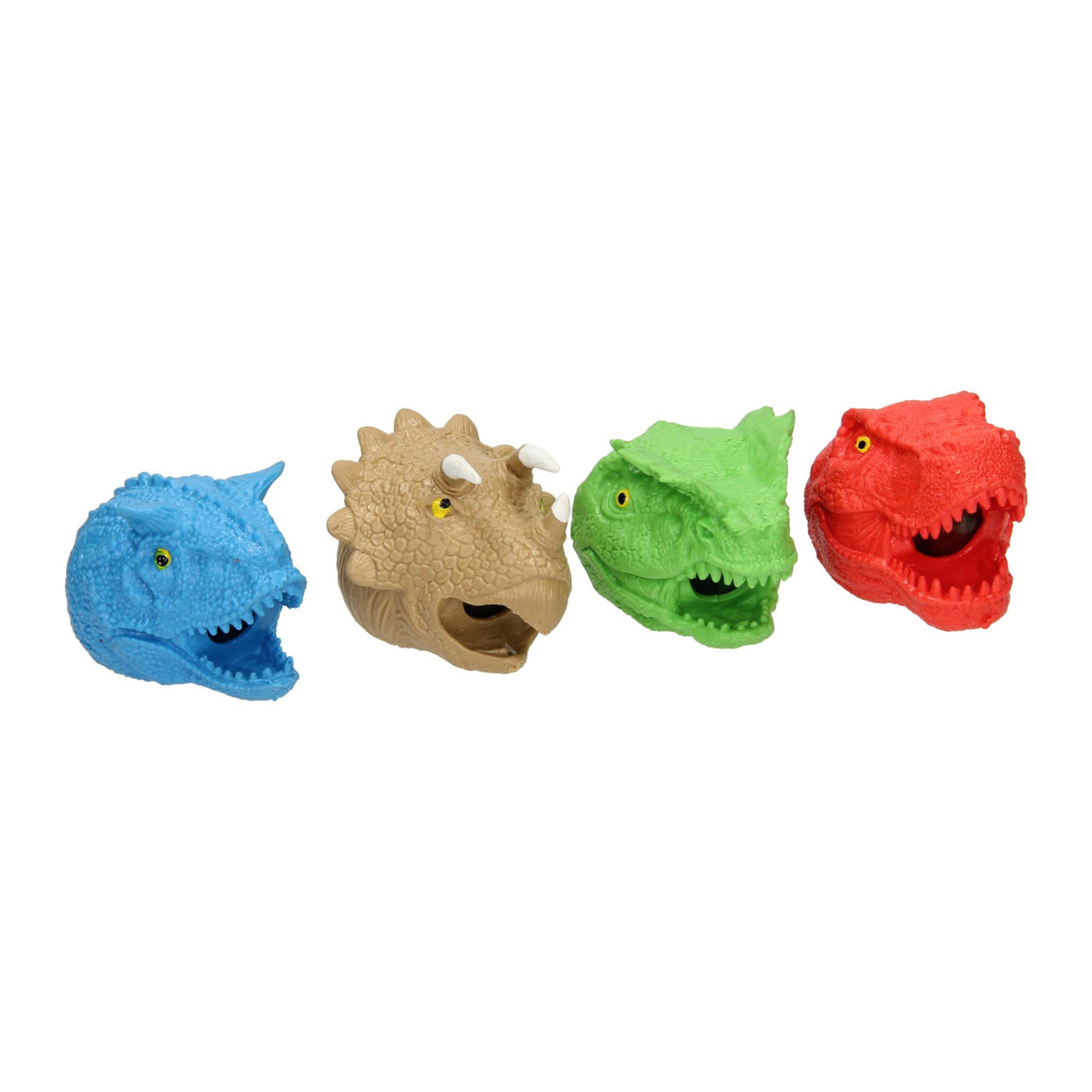Le monde des dinosaures serre la tête du dinosaure avec des balles
