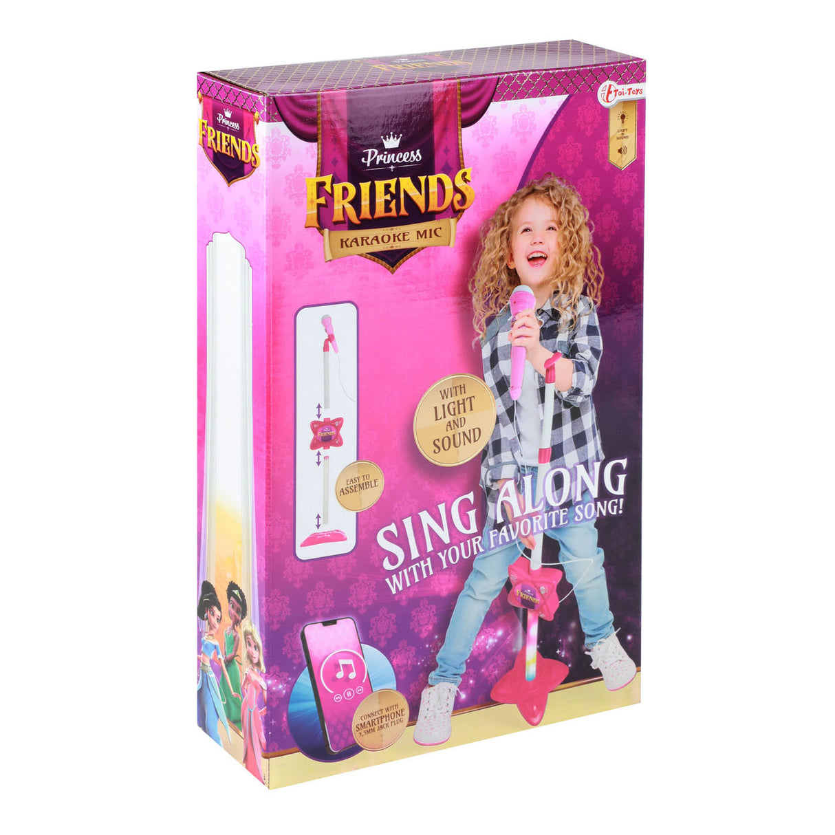 TOI-TOYS Princess Friends Karaoke Set avec connexion pour smartphone