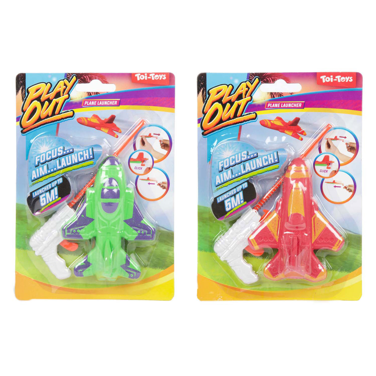 Toi-toys toitoys avion de tir aérien mousse sur carte