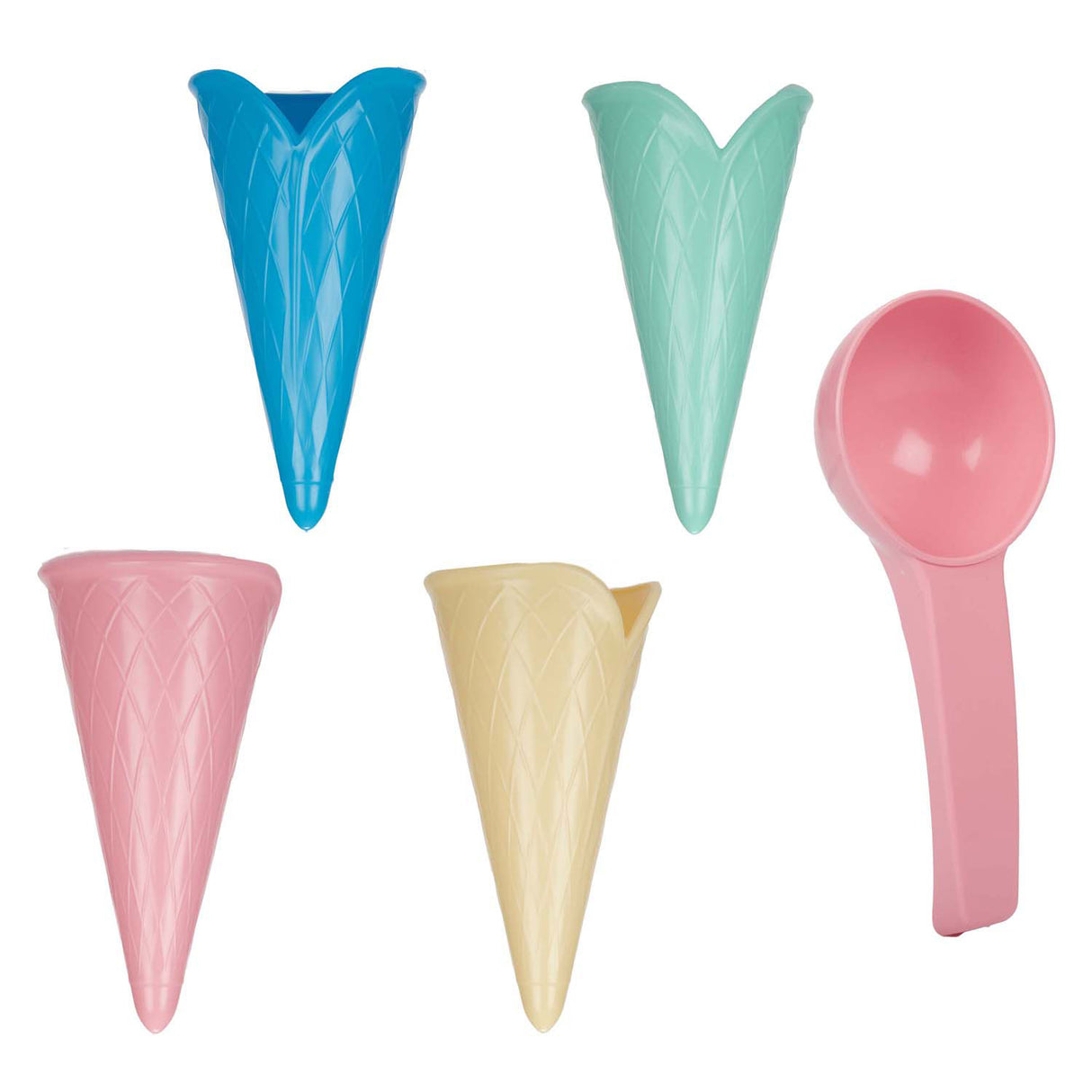 Toi-toys joue des glaces de plage avec 4 cornets et une cuillère