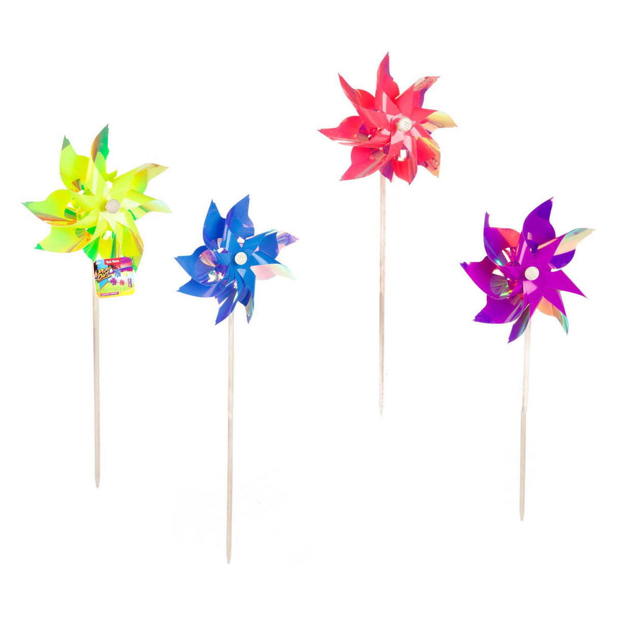 Moulin à vent Toi-toys avec bâton en bois, 54cm