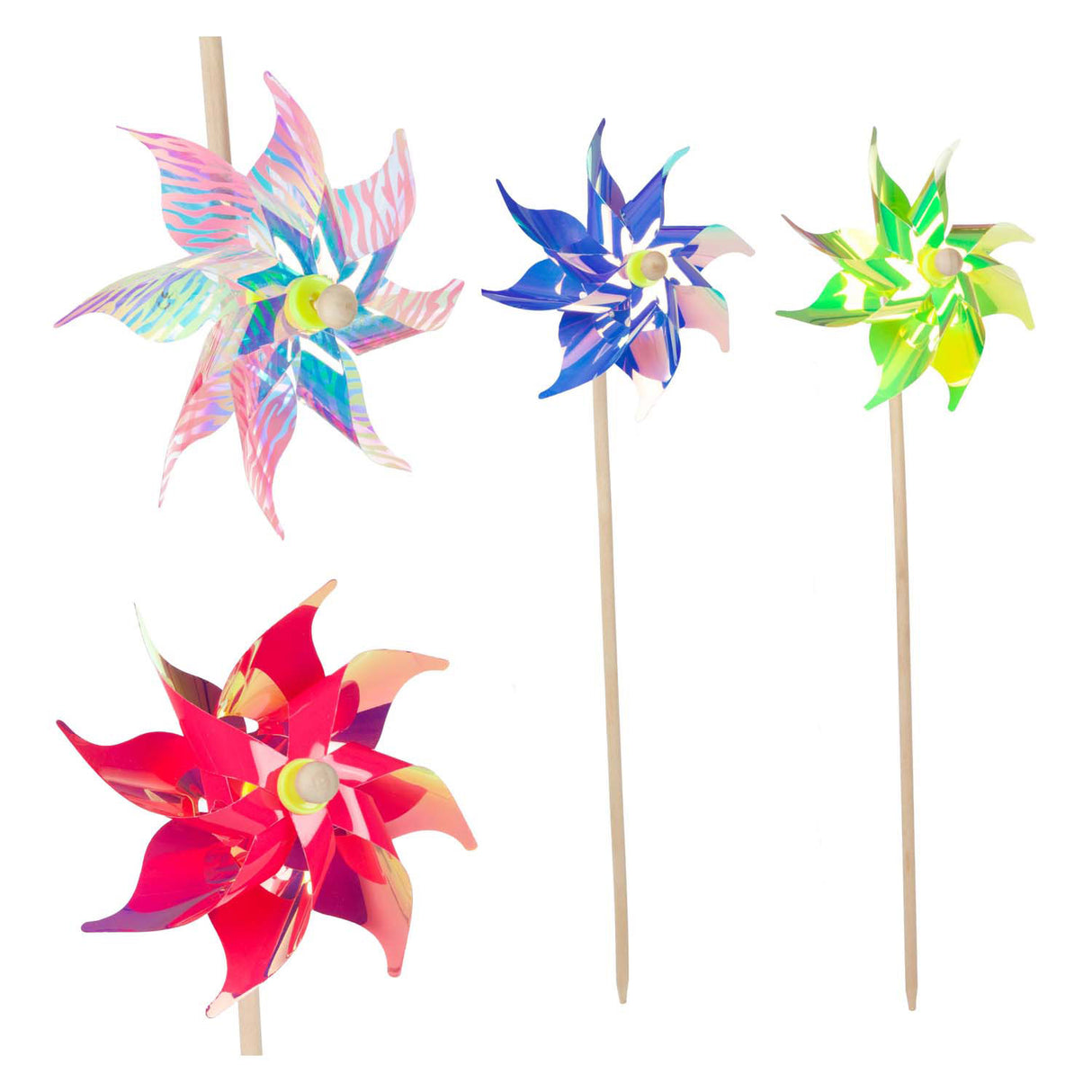 Moulin à vent Toi-toys avec bâton en bois, 54cm