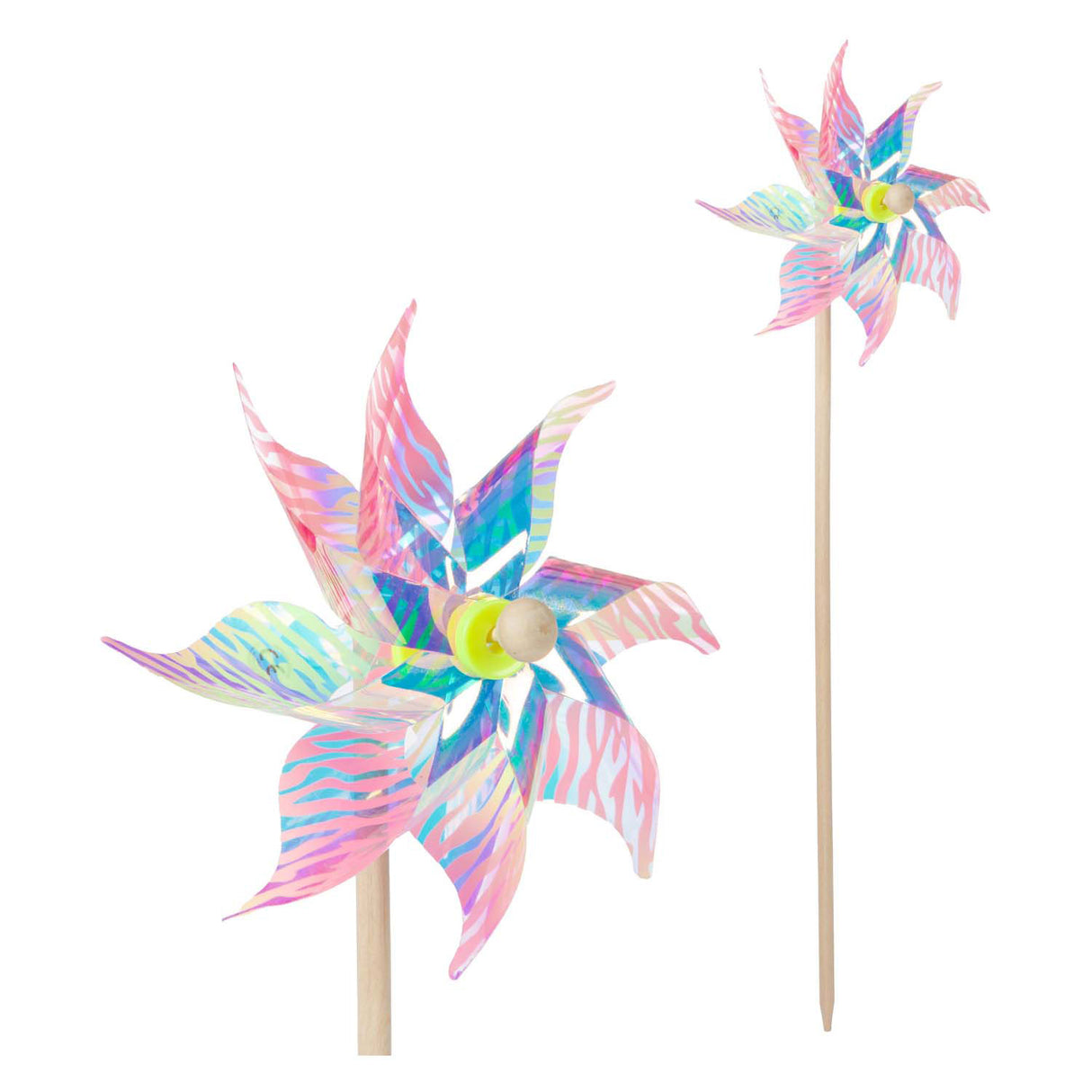 Moulin à vent Toi-toys avec bâton en bois, 54cm