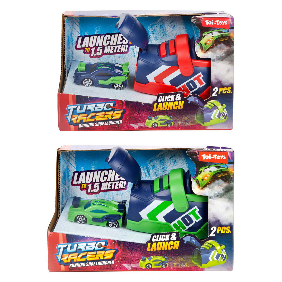 Toi-toys turbo racers voiture de rallye avec tireur de chaussures