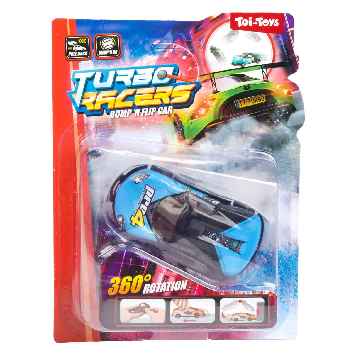 Toi-toys turbo racers voiture de cascade bump n flip