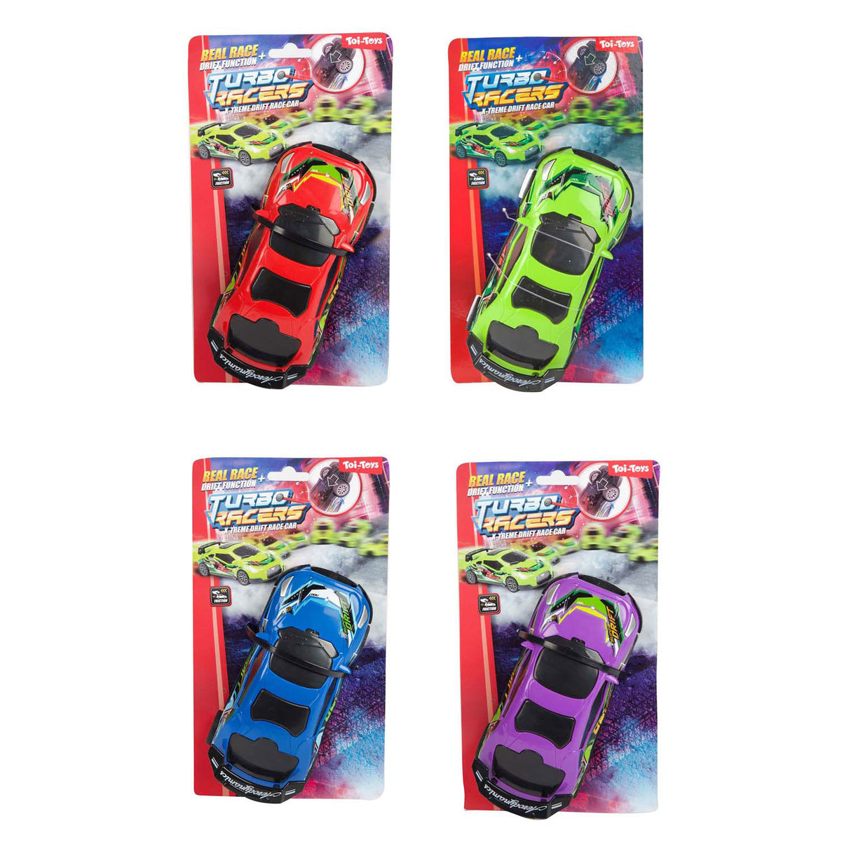 Toi-toys turbo racers voiture de course fonction de friction et de dérive
