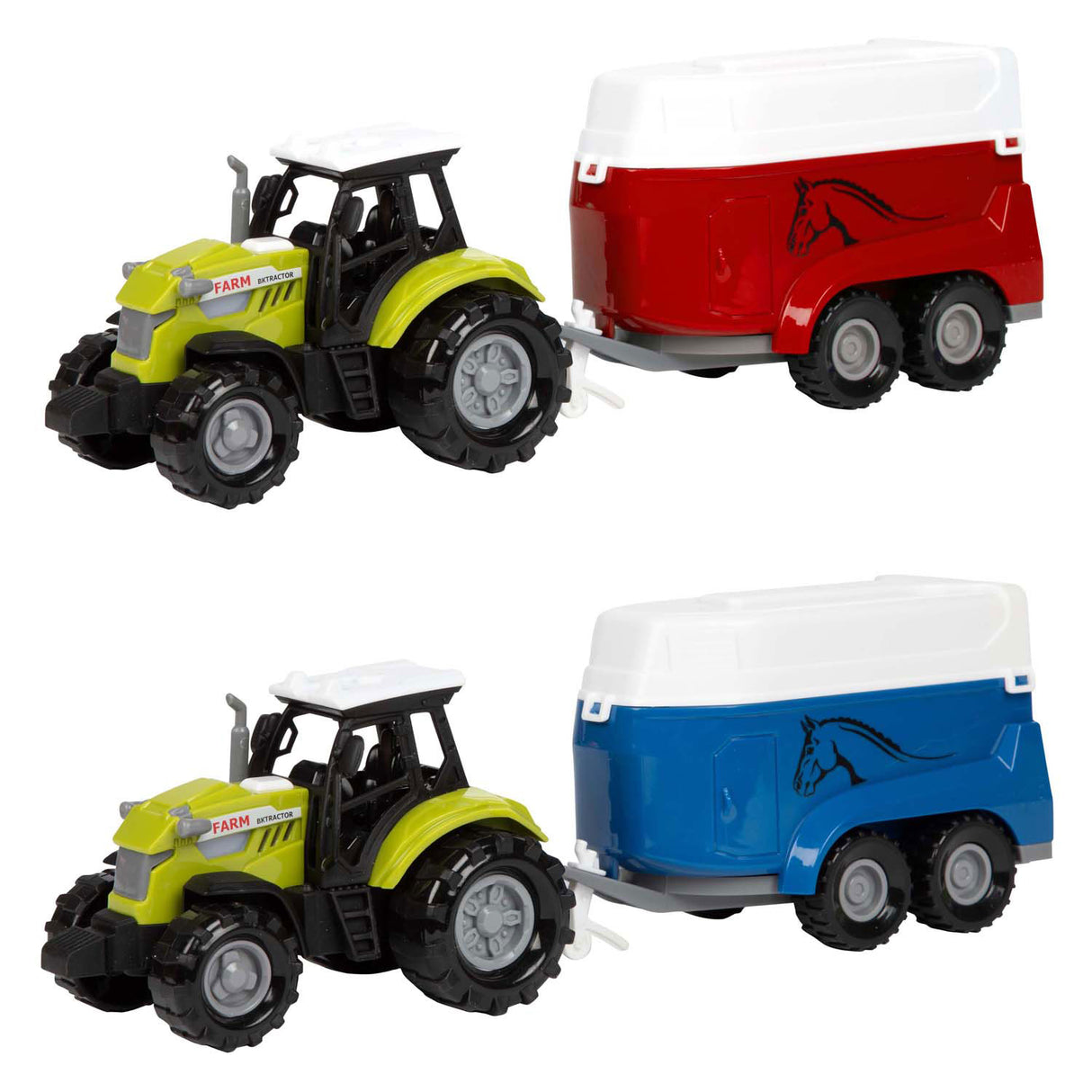 Toi-toys ackers ville tracteur et remorque avec lumière et son, 10cm