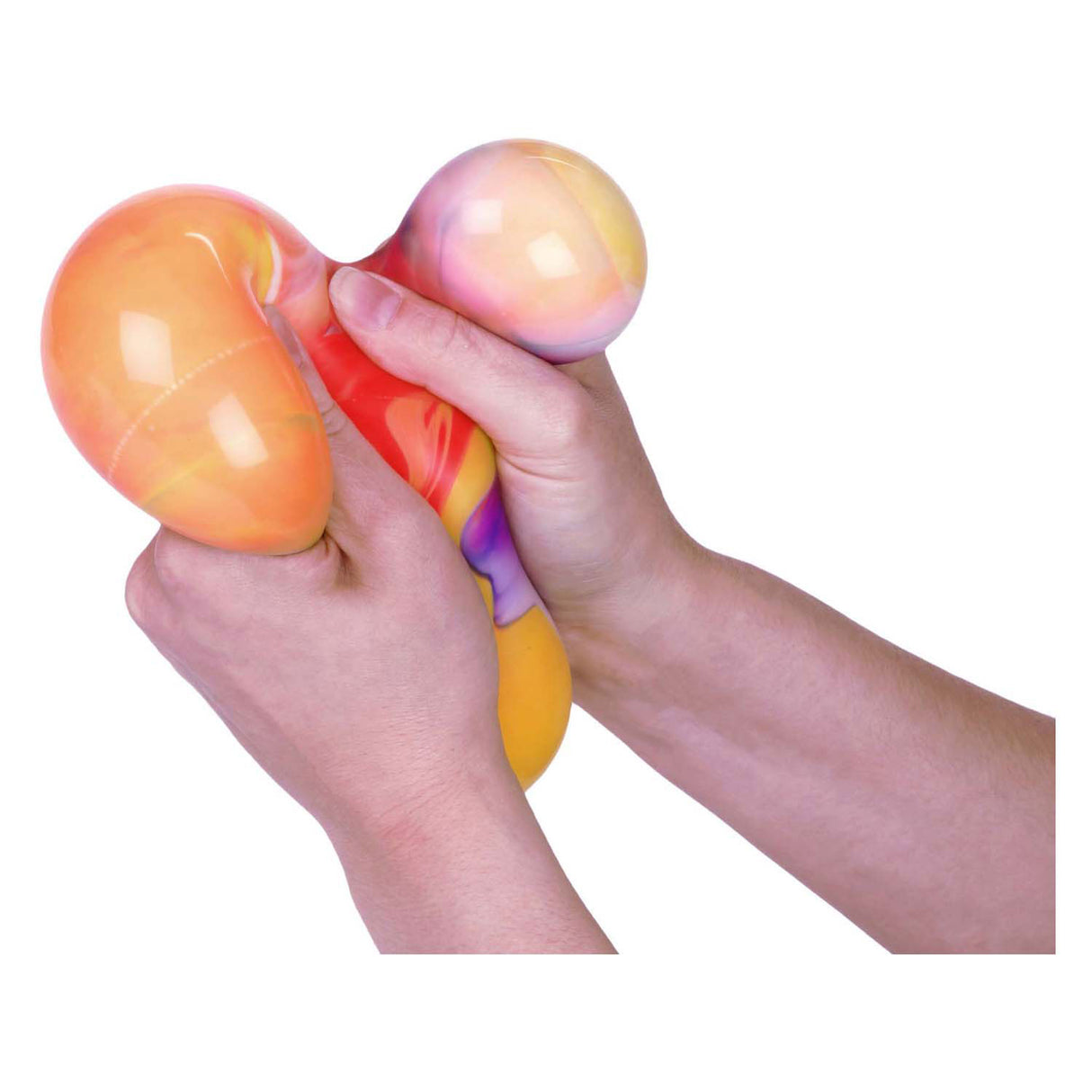 Toi-toys balle à presser amusante marbre néon avec mousse, 12 cm