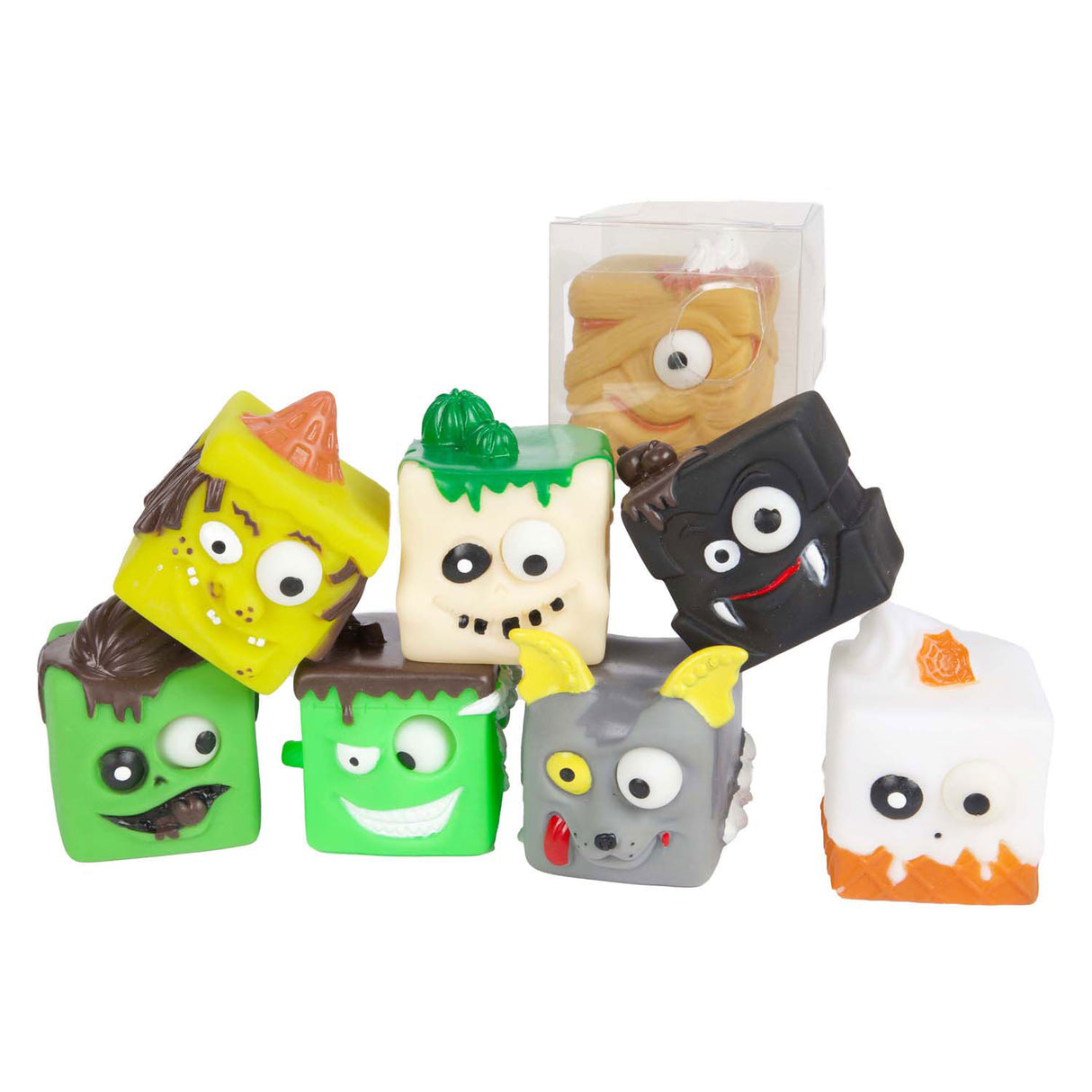 Toi-toys cube à presser amusant œil de moue de monstre, 5 cm