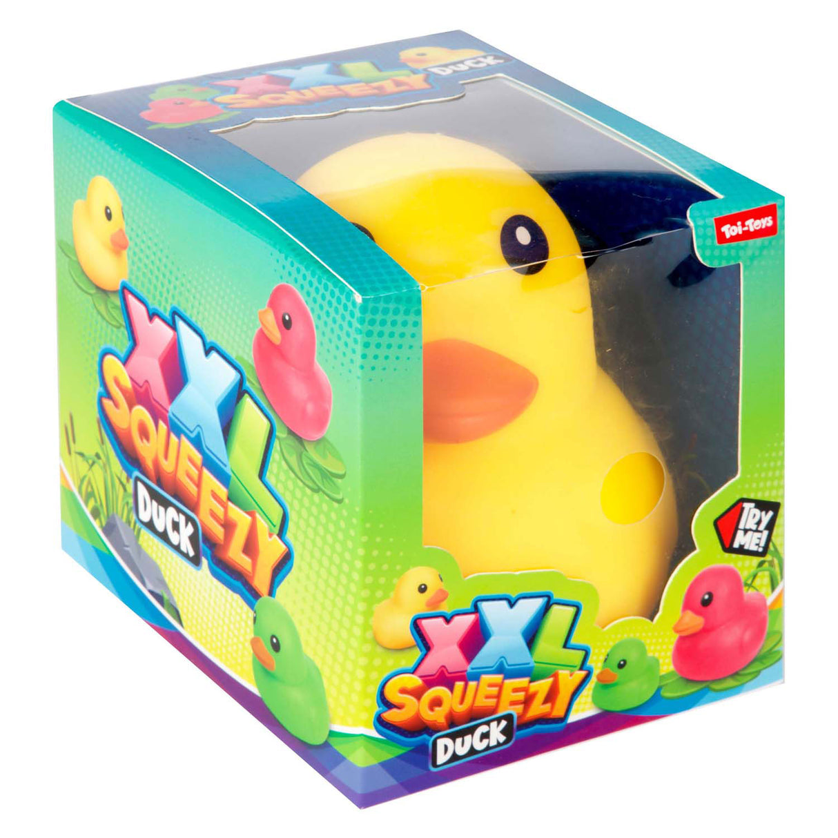 Toi-toys canard pétrisseur amusant xxl extensible, 15cm