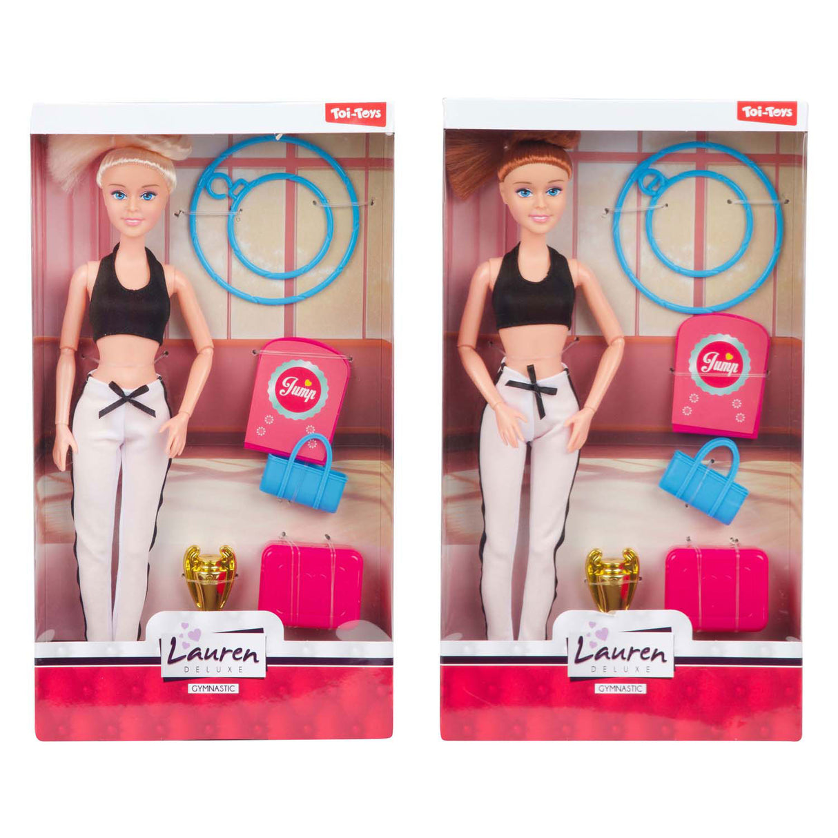 Gymnastique de poupée mannequin Lauren avec accessoires
