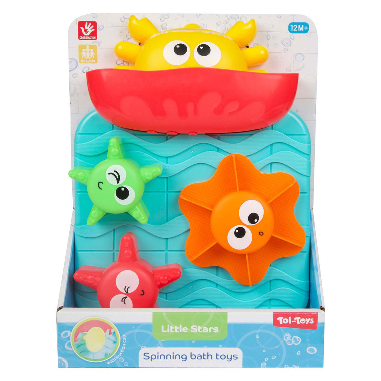 Toi-toys petites étoiles jouets de bain moulin à eau crabe
