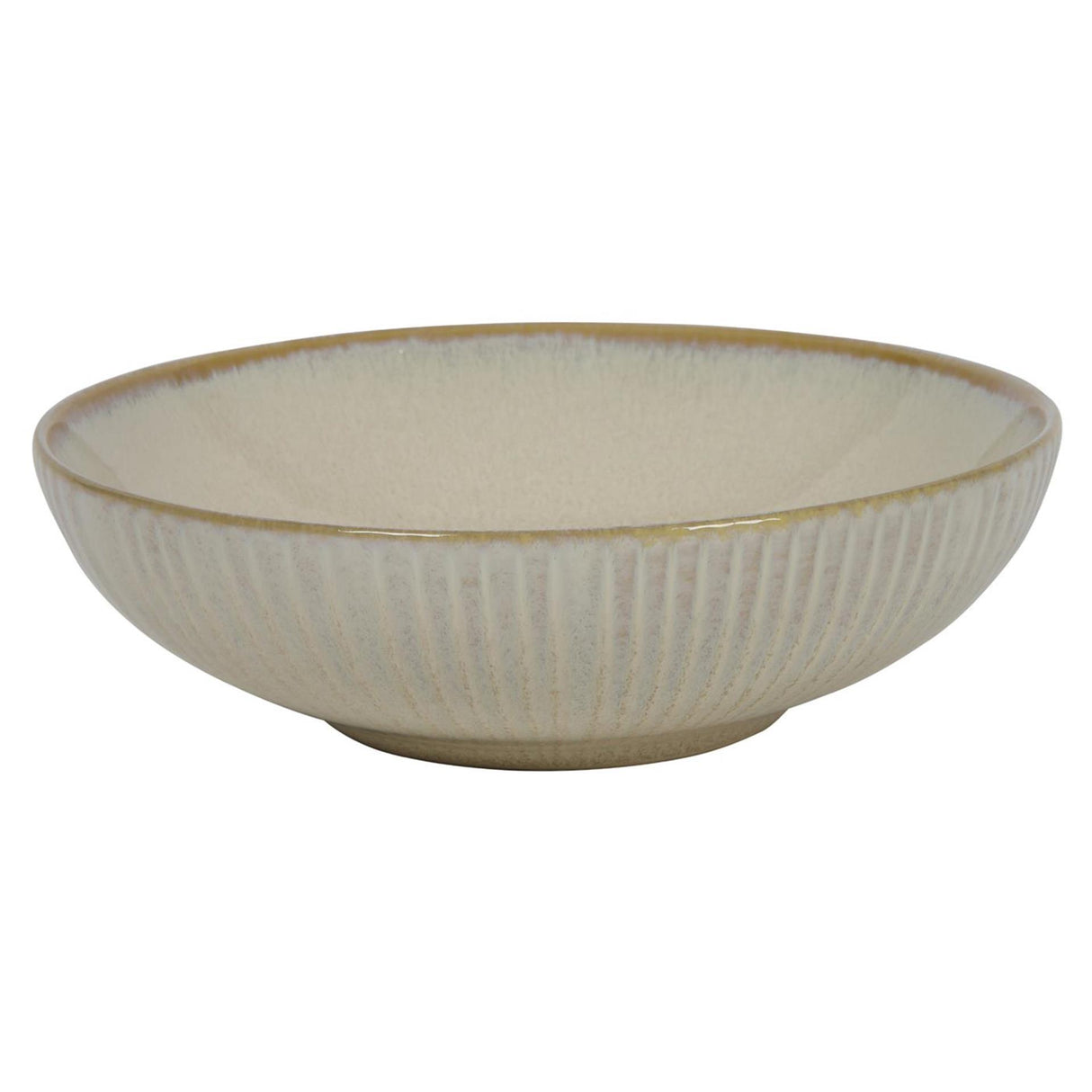 Assiette creuse lignes océan beige ø18x5,5cm