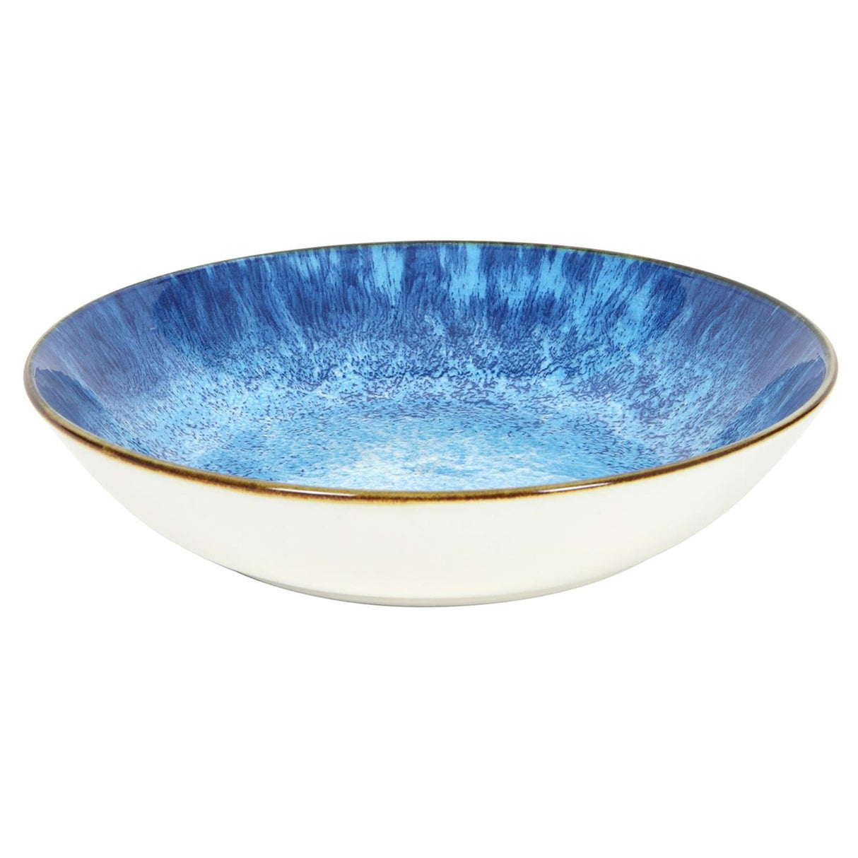 Diep bord ø20cm reactive glaze blue 6st