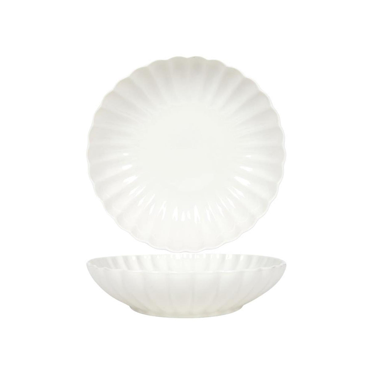 Svenska Living assiette creuse ø20cm fleur blanc cassé 6 pcs
