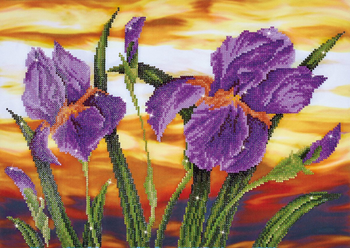 Brand unit peinture diamant - diamant dotz iris coucher de soleil - 52x37 cm