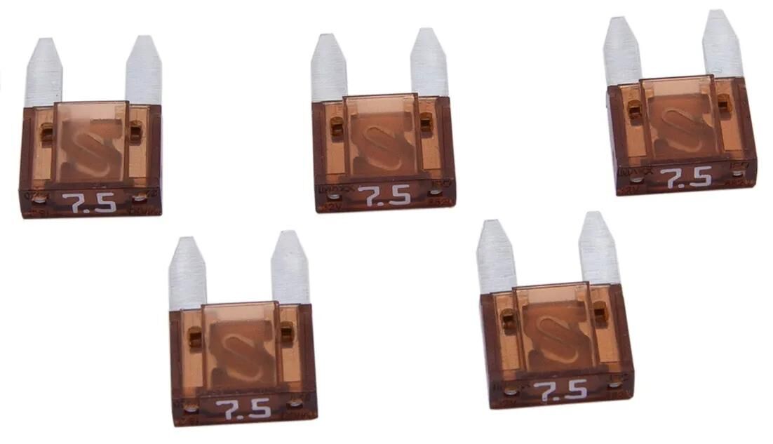 Bientôt disponible dresselhaus mini fusible fiche plate fusible plat mini 7,5a marron 5 pcs.