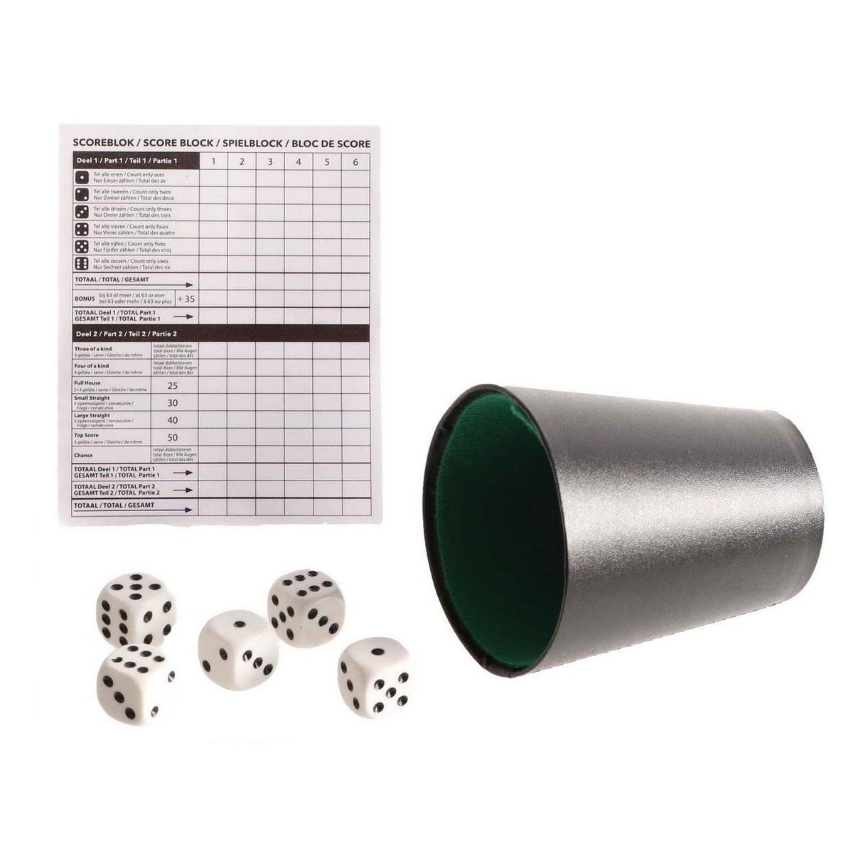 Jeu de dés Jono Toys avec bloc de score