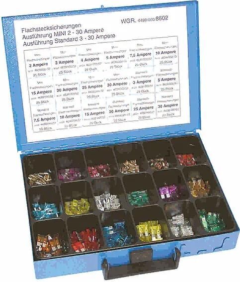 Gamme de fusibles Dresselhaus fiche banane 8602. Fusibles à lame. mixeur, mini standard