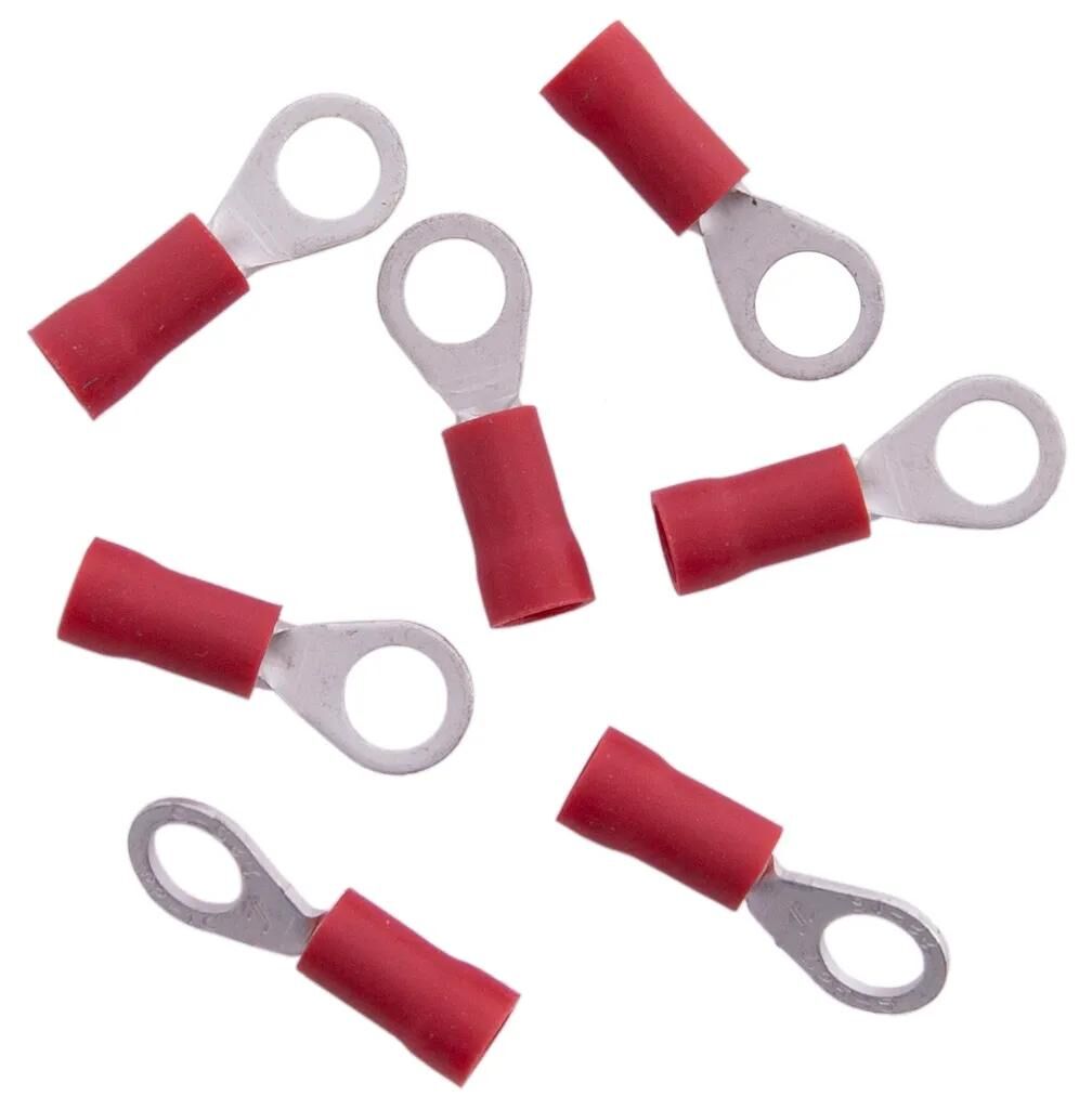 Connecteurs à anneau Dresselhaus languette à anneau, 5 mm, rouge isolant 0,25 - 1,0 qmm