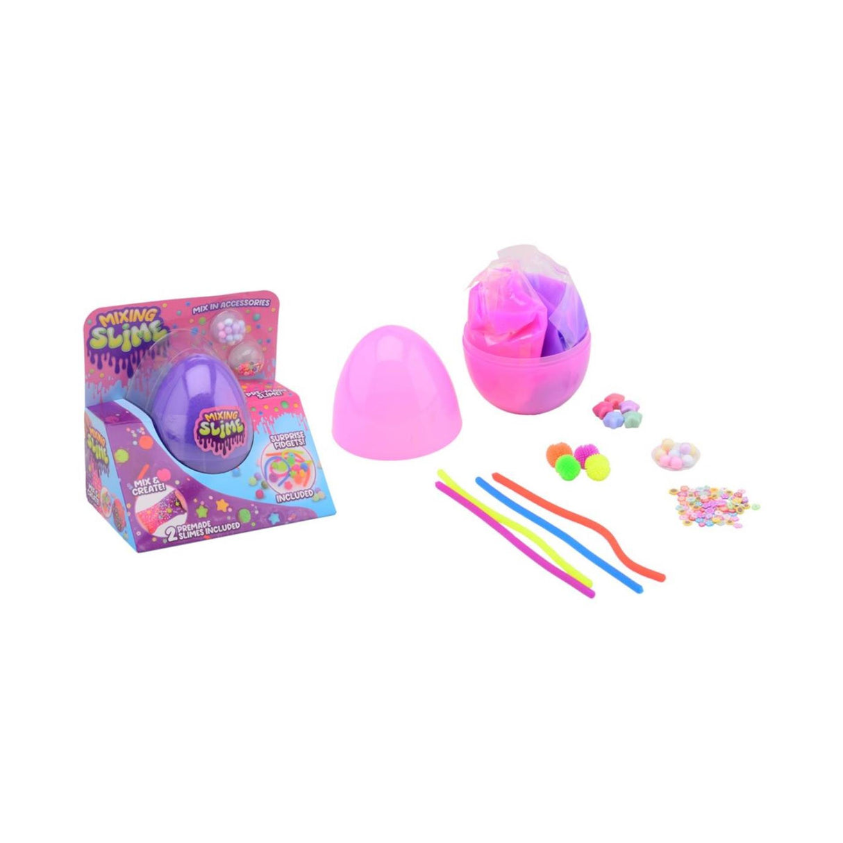 Johntoy grand œuf visqueux avec accessoires dans une boîte