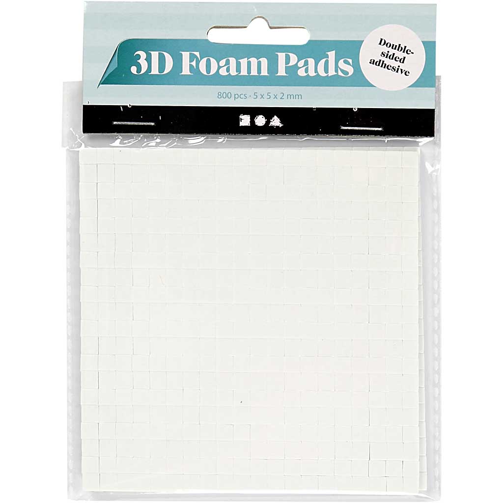 Société créative https : www.ccobby.nl 3d-foam-pads-size-5x5-mm-thickness-2-mm-white-2x400-piece-2-sheet-1-box