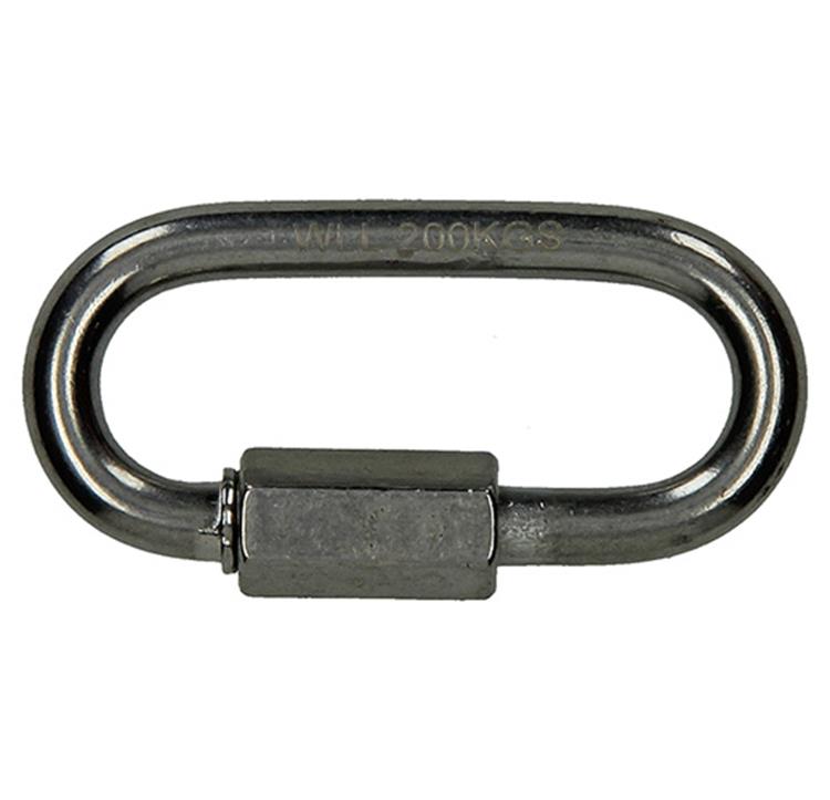 Mack 1008457 - 1 loze schakel + moer 6mm inox | 10 stuks