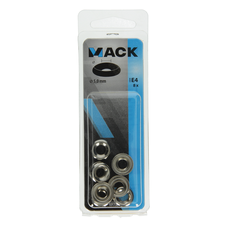 Mack 1017389 - kuipring vr houtschroef mess. vern. 8st 5,0 mm | 10 stuks