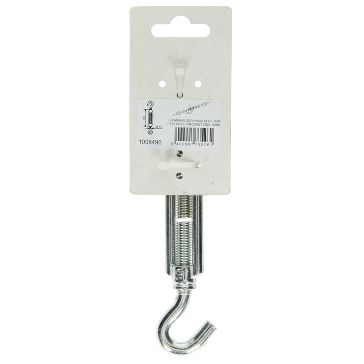 Mack 1008496 - 1 spanner oog + haak m10 x 80mm verzinkt | 10 stuks