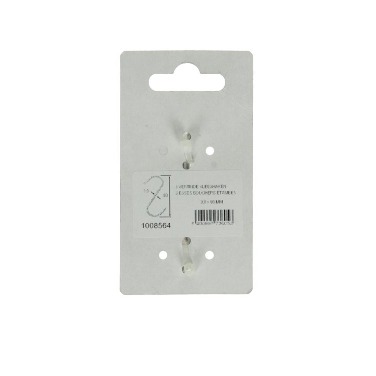 Mack 1008564 - 3 vertinde vleeshaken 3,9 x 80mm | 10 stuks