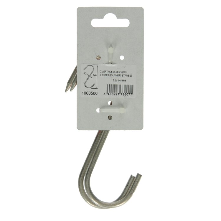 Mack 1008566 - 2 vertinde vleeshaken 5,2 x 140mm | 10 stuks