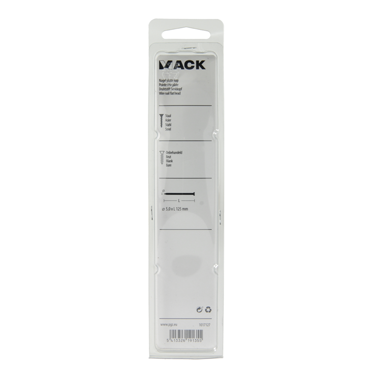 Mack 1017127 - nagel platte kop 180 gr 5,0 x 125 mm | 10 stuks