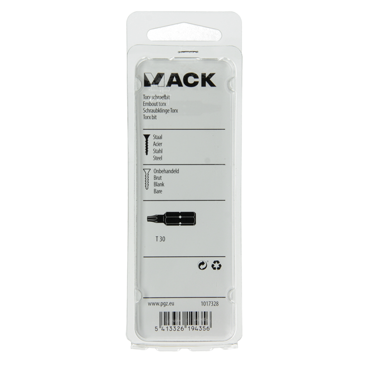 Mack 1017328 - torx schroefbit staal onbehandeld 2 st t 30 | 10 stuks