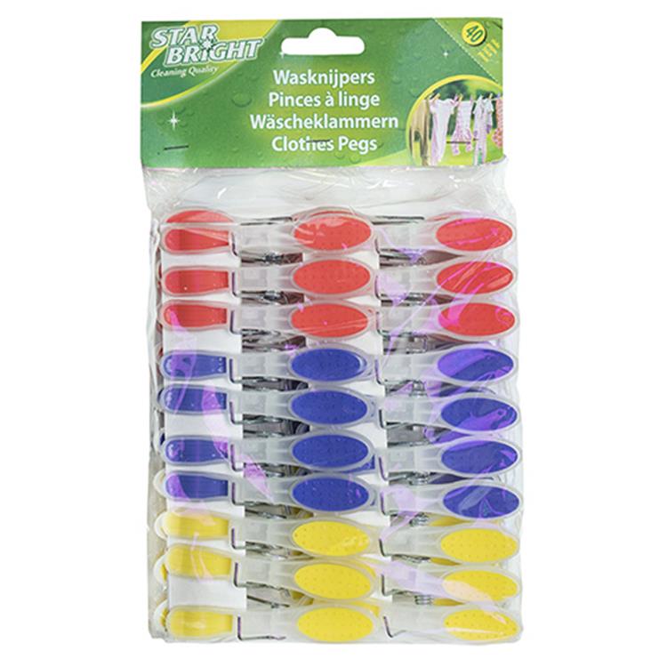 Starbright 1056829 - pinces à linge PVC soft grip 40 pcs | 6 pièces