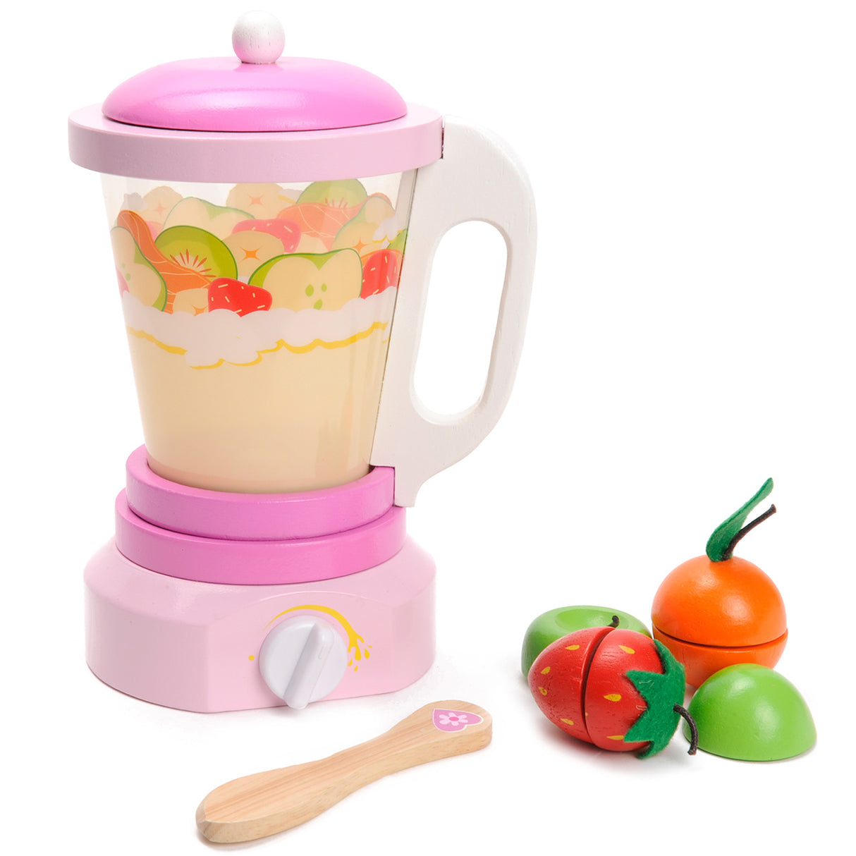 Mélangeur de jouets en bois Mentari - ensemble de smoothie de cuisine de jeu.