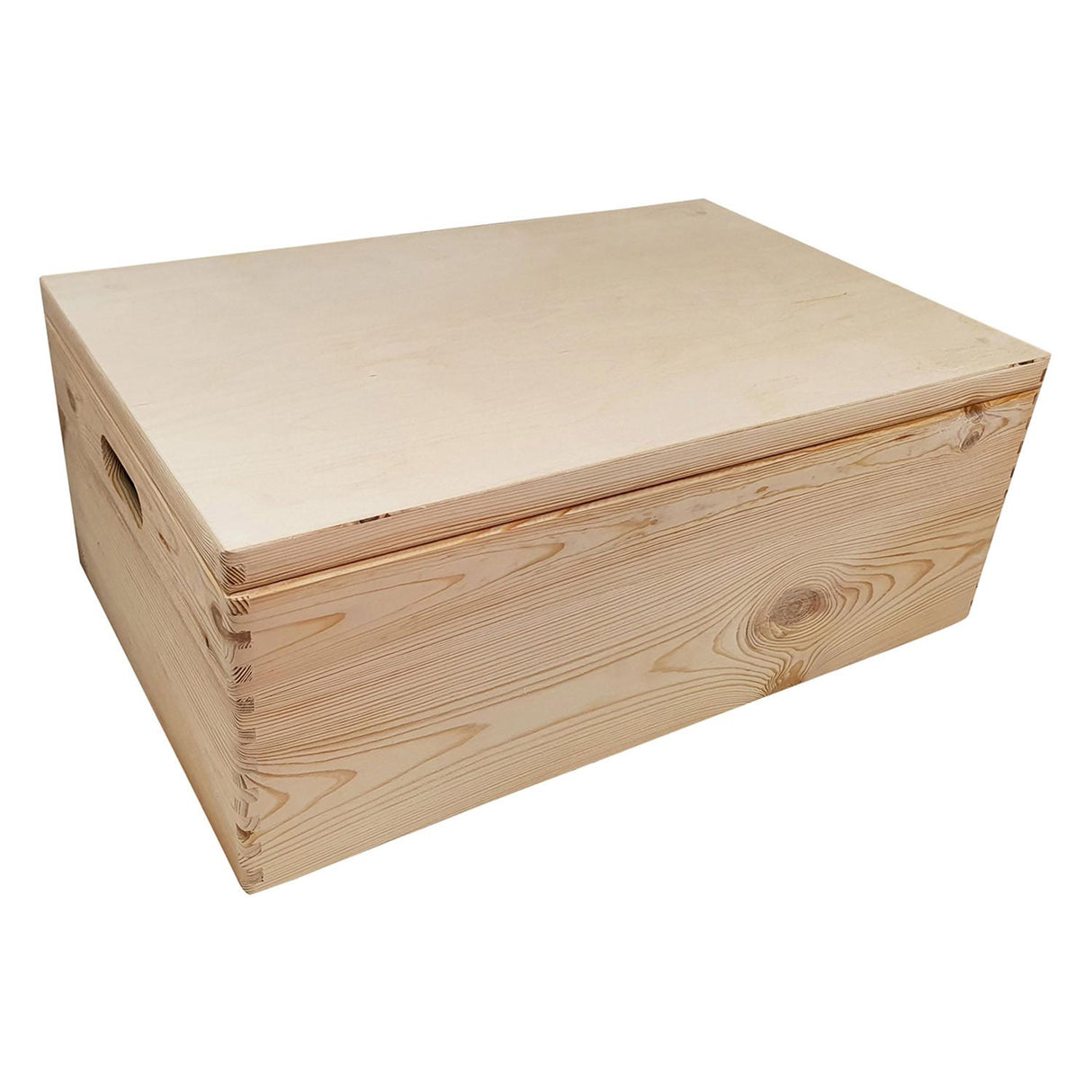 Boîte de rangement en pin Playwood avec couvercle à rabat (40x30x23cm)