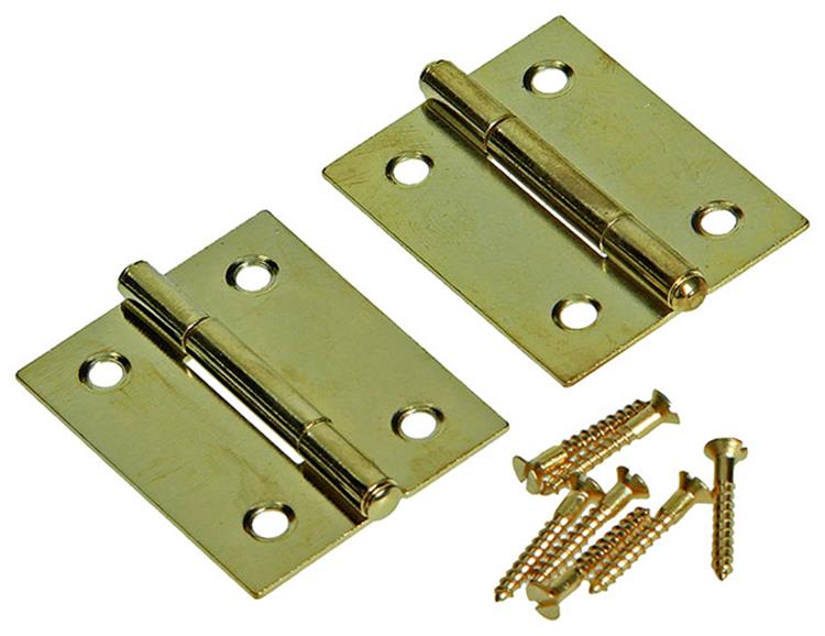 Mack 1013503 - 2 smalle scharnieren messing h 40 x b 32 mm | 5 stuks