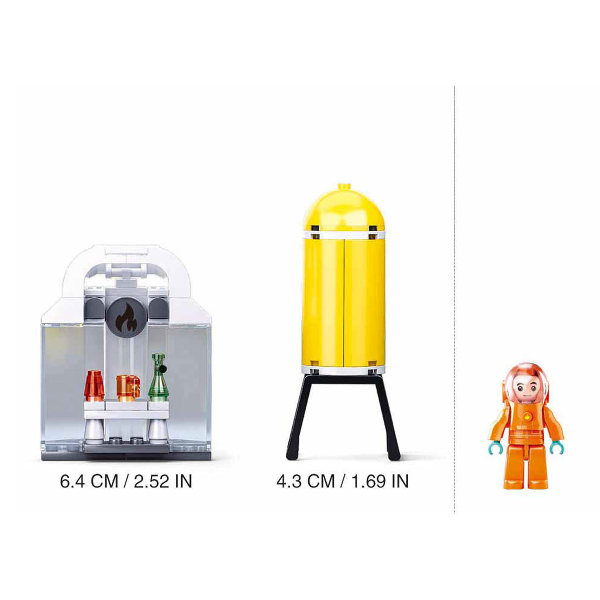 Sluban robot de pompier perceuse jouets de construction pour enfants à partir de 6 ans - jouets de construction modèle de robot de pompiers - boîte de construction avec 130 blocs de construction et 1 figurine - m38-b0963
