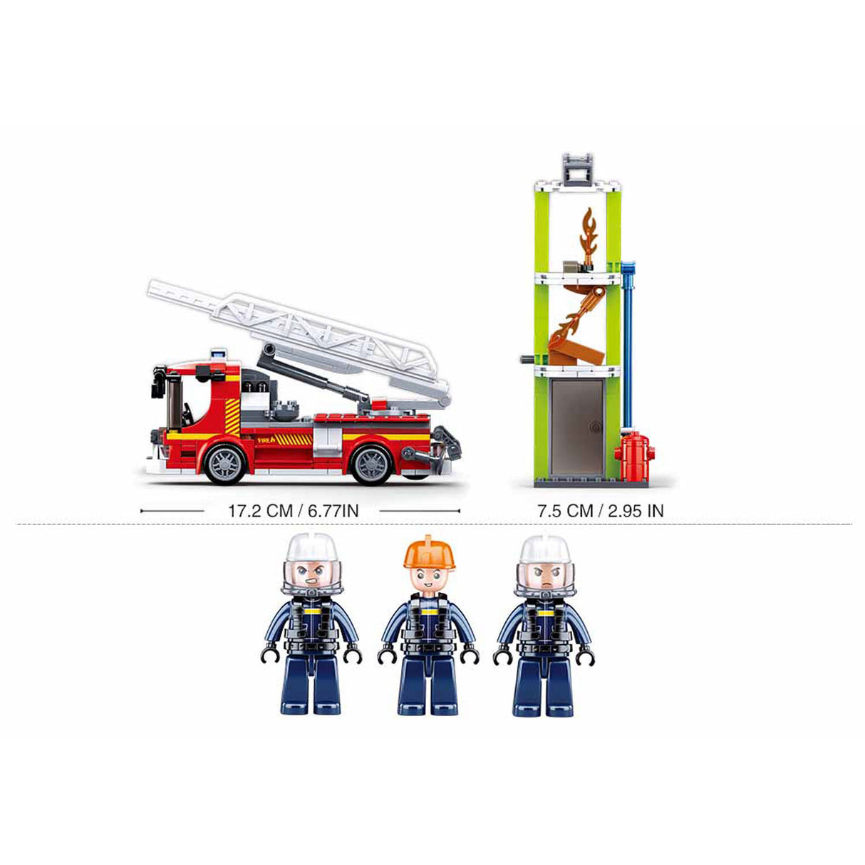 Exercice de camion-échelle des pompiers de Sluban